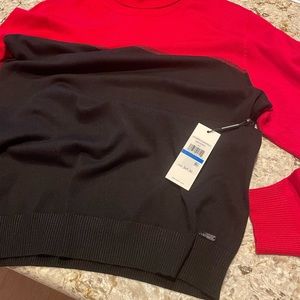 Brand new womens Calvin Klein red and black turtle neck XL